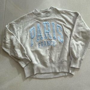 Abercrombie Kids Gray Sweatshirt with Blue Paris Print